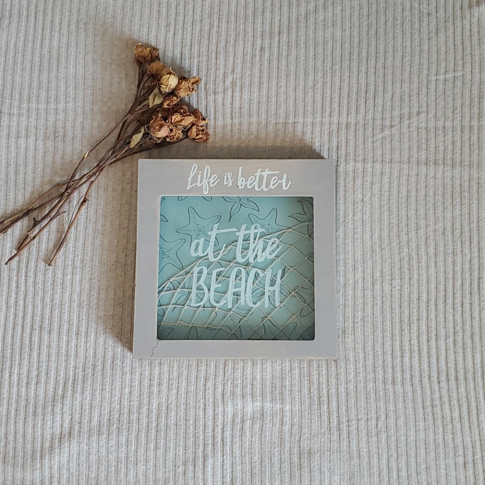 hobby lobby 9" by 9" Beach plaque 🏖